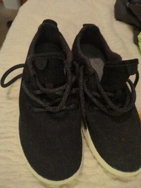 allbirds Charcoal Black Wool Lace-Up Sneakers